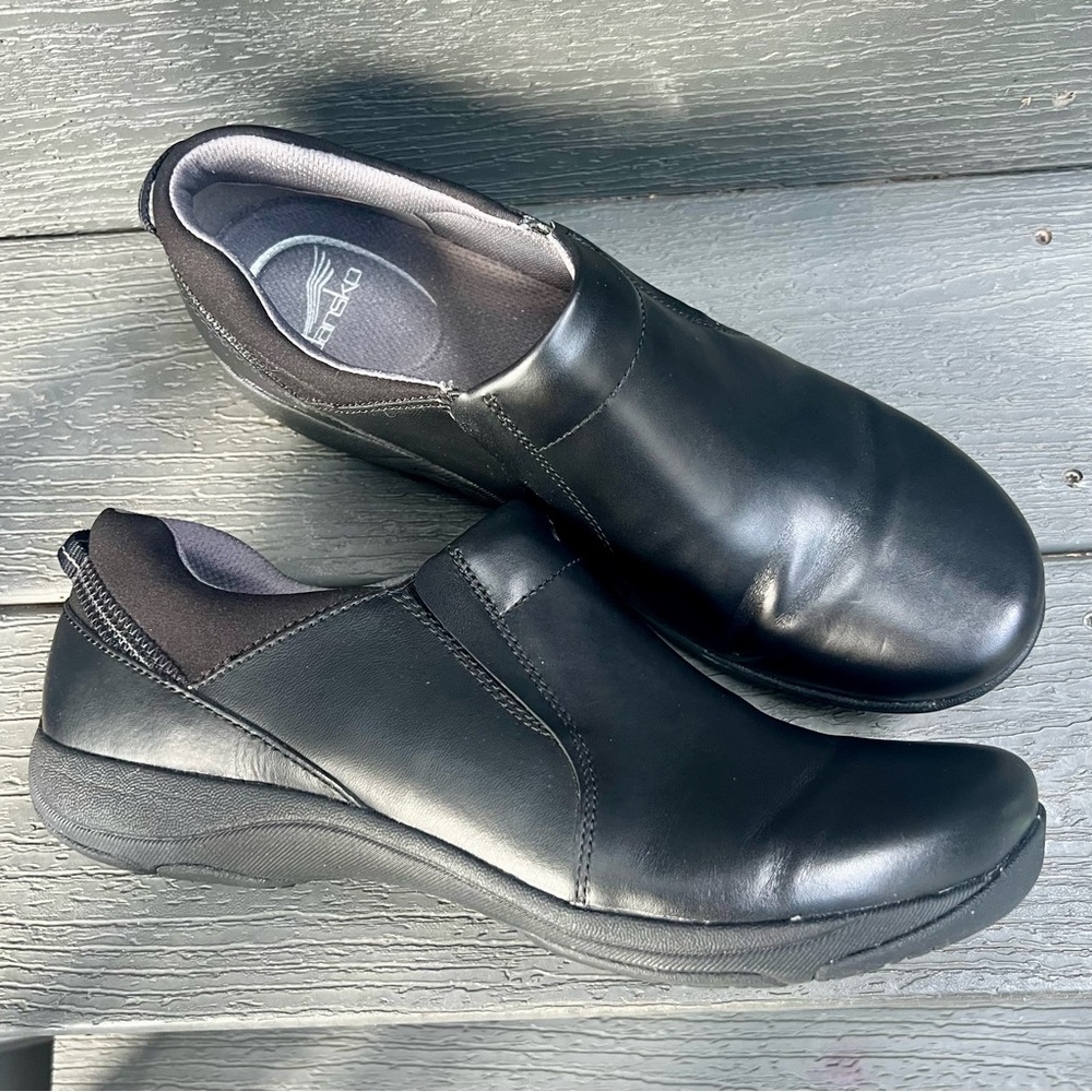 DANSKO NECI BLACK LEATHER SLIP RESISTANT WORK SHOE LOAFER SIZE 41 - Picture 11 of 11